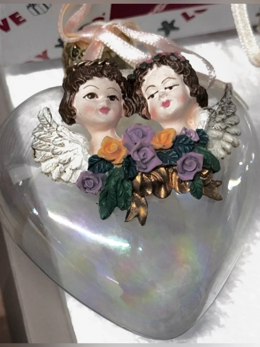 Vintage 1996 House of Lloyd Blossom Cherub Ornaments Set of 3 NWT